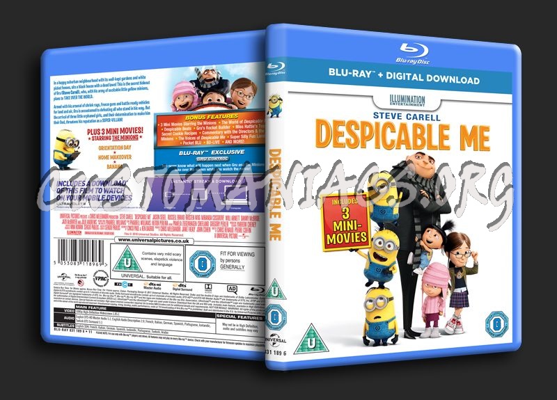 Despicable Me blu-ray cover