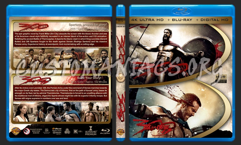 300 Double Feature (4K) blu-ray cover