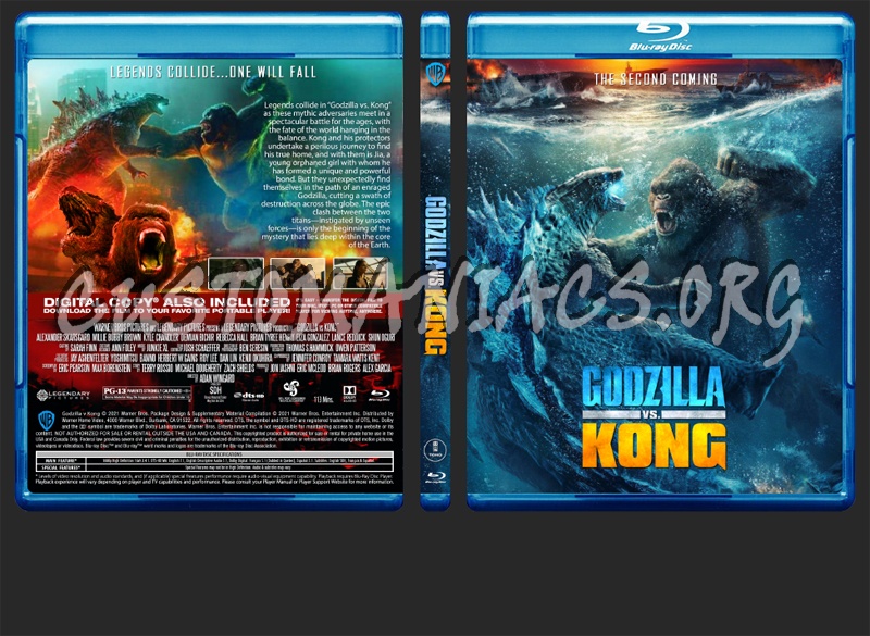 Godzilla vs kong blu-ray cover