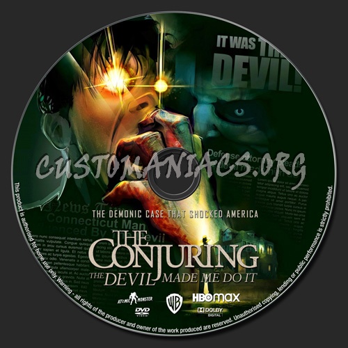 The Conjuring The Devil Made Me Do It dvd label