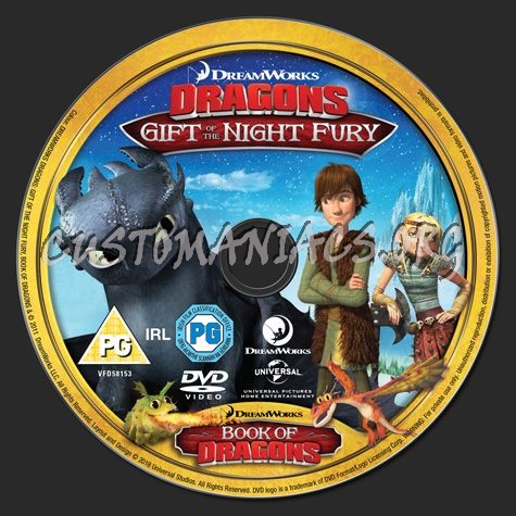 Dragons Gift of the Night Fury & Book of Dragons dvd label