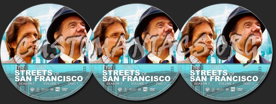 The Streets of San Francisco - Season 3, Volume 1 dvd label