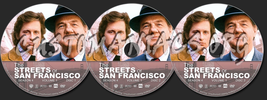 The Streets of San Francisco - Season 4, Volume 1 dvd label