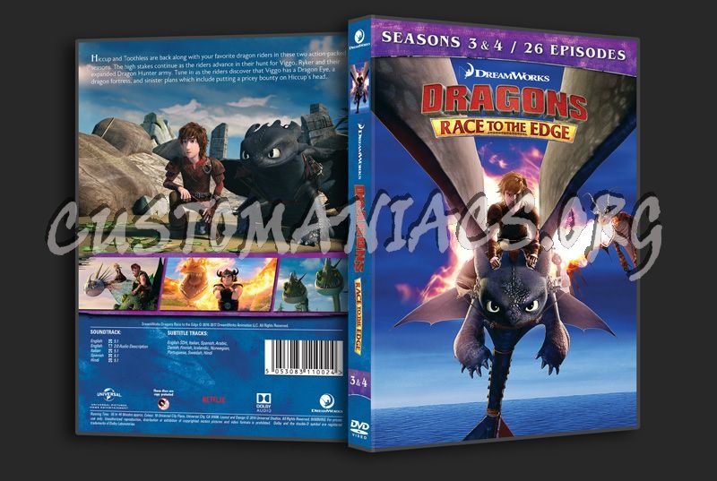 Dragons Race to the Edge Season 3&4 dvd cover