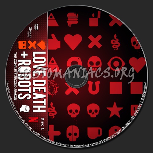 Love,Death & Robots Season 2 dvd label