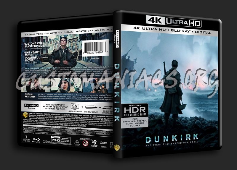 Dunkirk 4K blu-ray cover