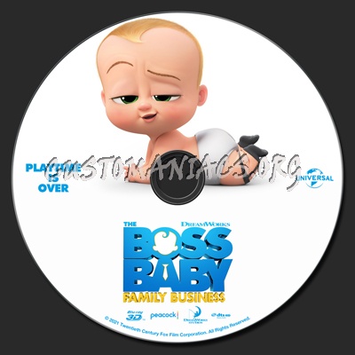 The Boss Baby: Family Business (2D & 3D) blu-ray label