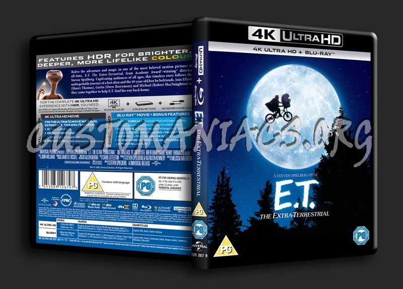 ET The Extra Terrestrial 4K blu-ray cover