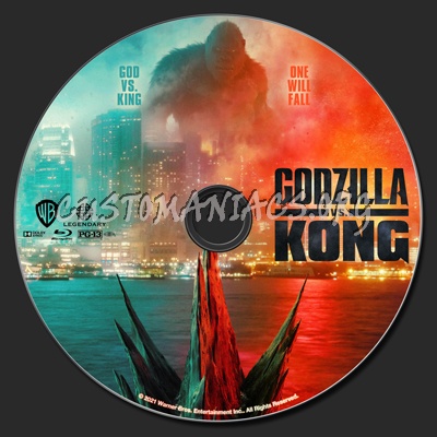 Godzilla vs. Kong (2D & 3D) blu-ray label