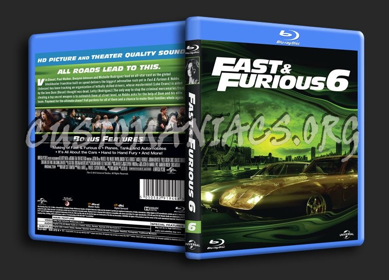 Fast & Furious 6 blu-ray cover