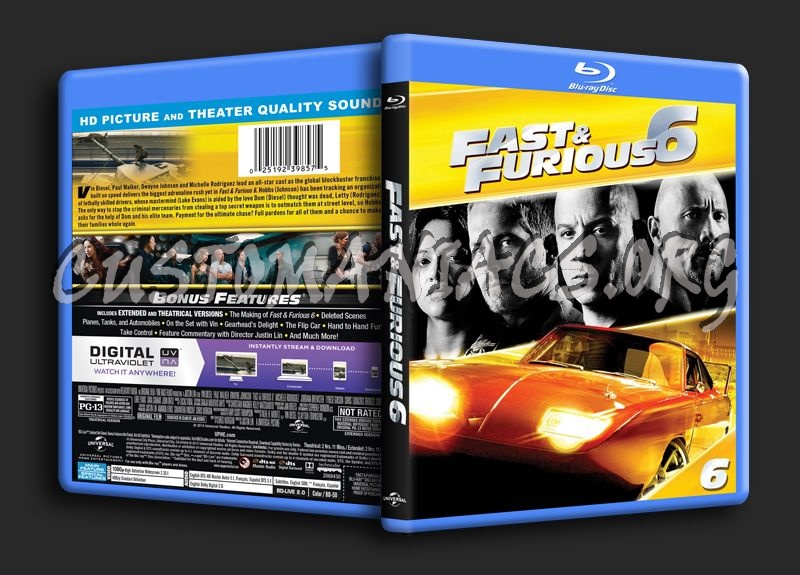 Fast & Furious 6 blu-ray cover
