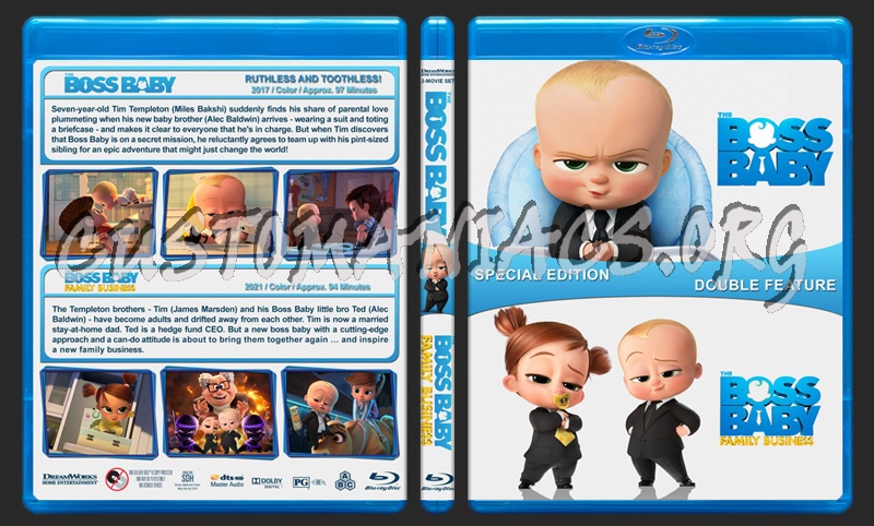 The Boss Baby Double Feature blu-ray cover