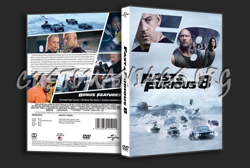 Fast & Furious 8 dvd cover