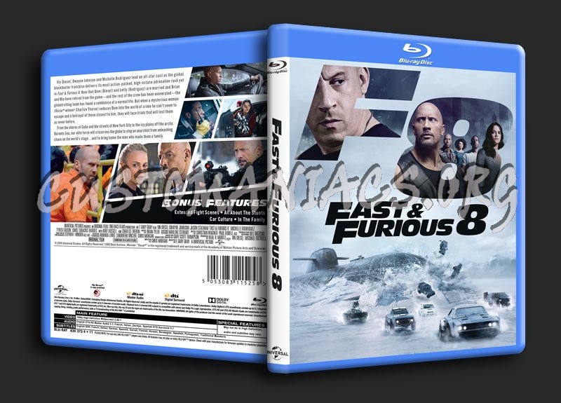 Fast & Furious 8 blu-ray cover