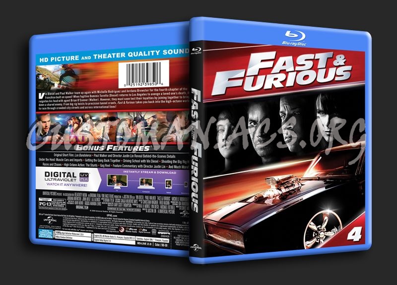 Fast & Furious blu-ray cover