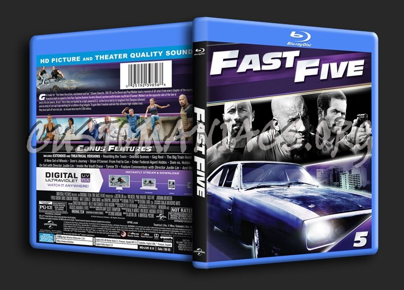 Fast Five blu-ray cover