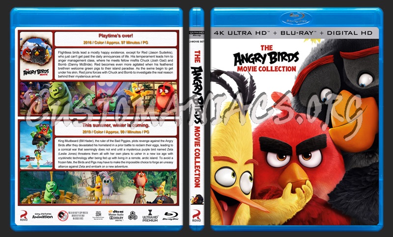 The Angry Birds Movie Collection (4K) blu-ray cover
