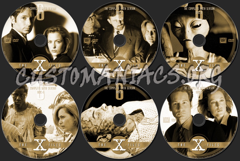 X-Files Season 6 dvd label