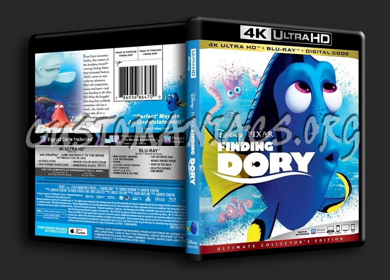 Finding Dory 4K blu-ray cover
