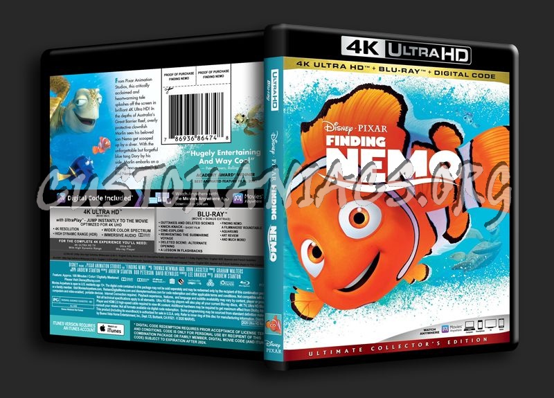 Finding Nemo 4K blu-ray cover