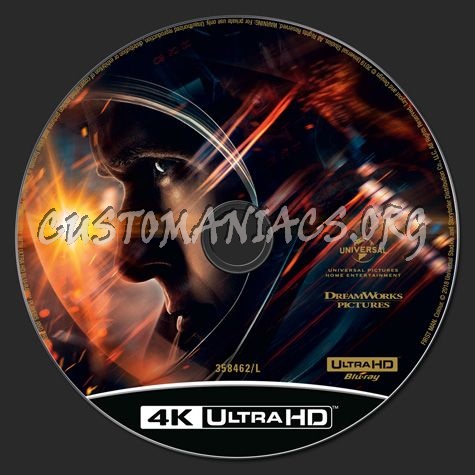 First Man 4K blu-ray label