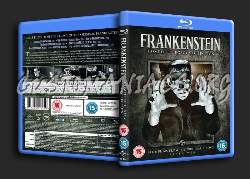 Frankenstein Legacy Collection blu-ray cover
