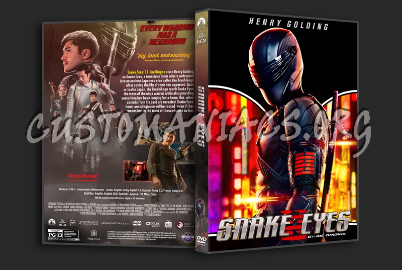 Snake Eyes: GI Joe Origins dvd cover