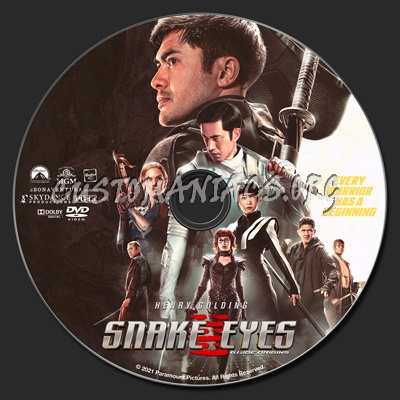 Snake Eyes: G.I. Joe Origins 2V dvd label