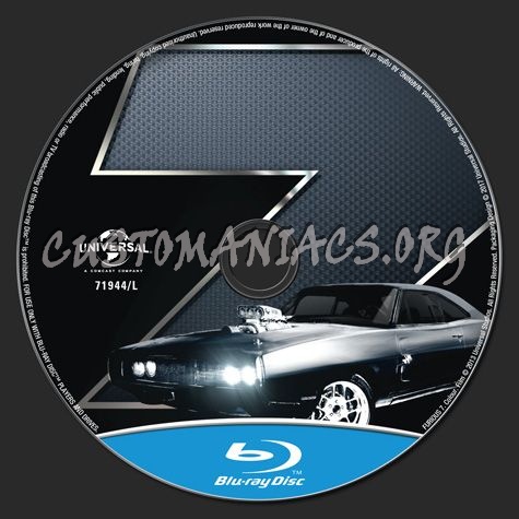 Furious 7 blu-ray label