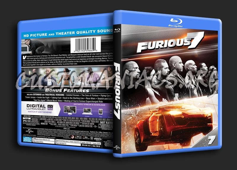 Furious 7 blu-ray cover