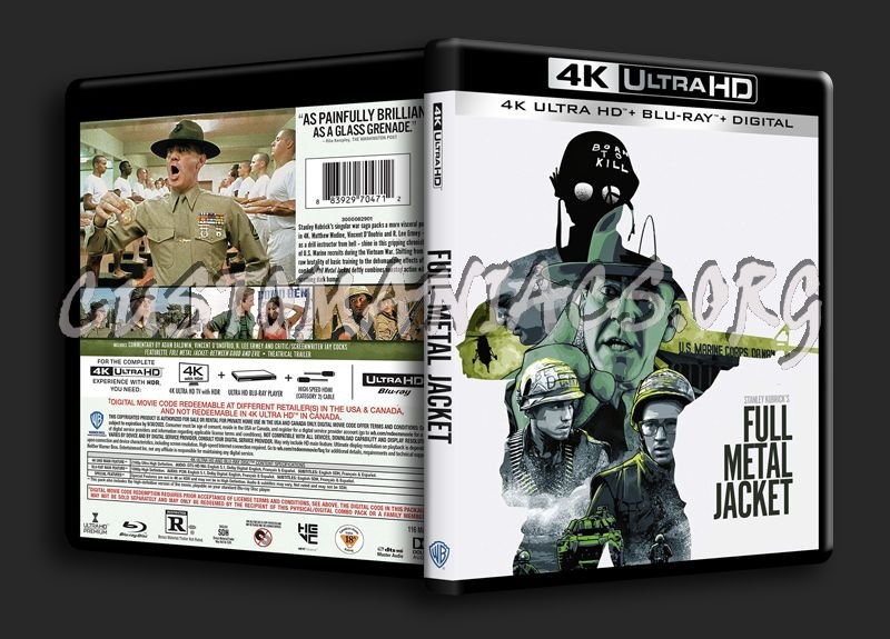 Full Metal Jacket 4K blu-ray cover