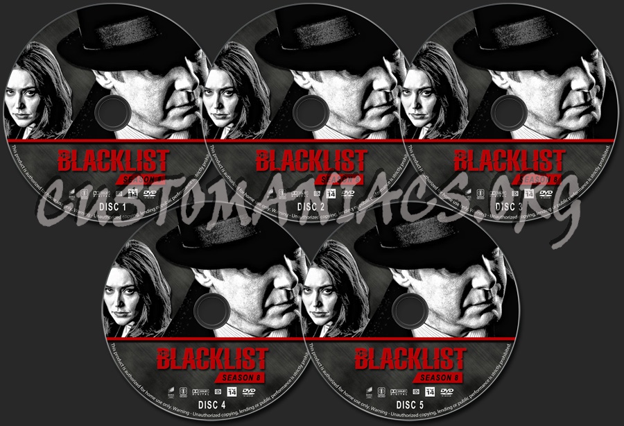 The Blacklist - Season 8 dvd label