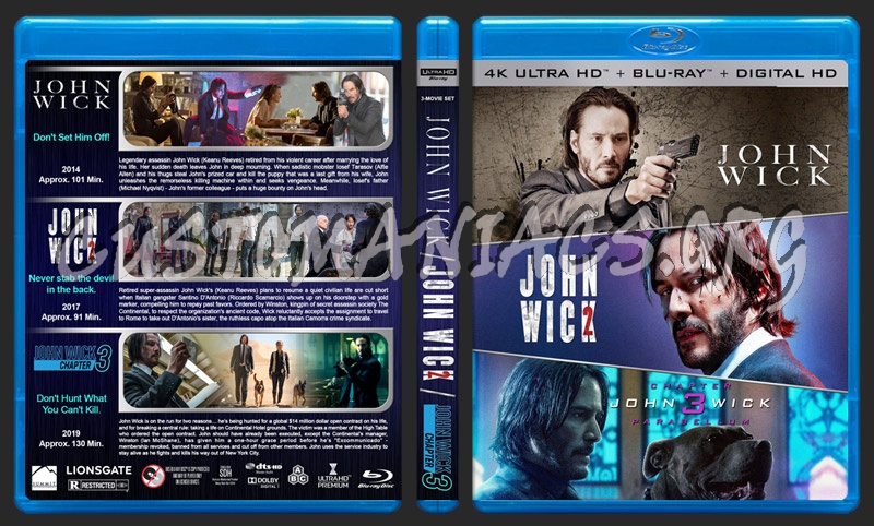 John Wick Triple Feature (4K) blu-ray cover
