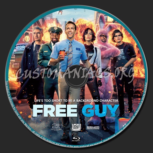 Free Guy blu-ray label