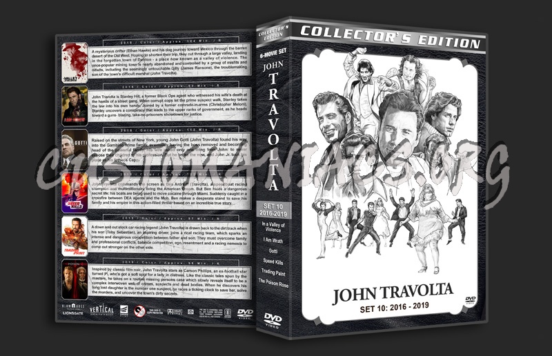 John Travolta Filmography - Set 10 (2016-2019) dvd cover