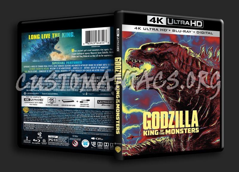 Godzilla King of the Monsters 4K blu-ray cover