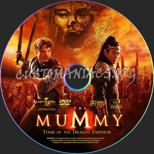 The Mummy Tomb Of The Dragon Emperor dvd label