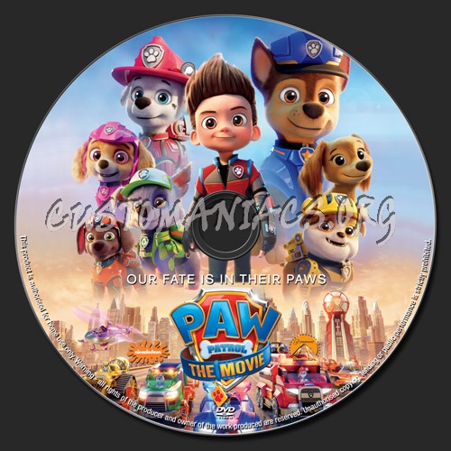 Paw Patrol The Movie dvd label