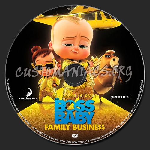 The Boss Baby 2 dvd label