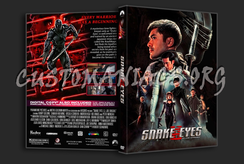 Snake Eyes G.I.Joe Origins dvd cover