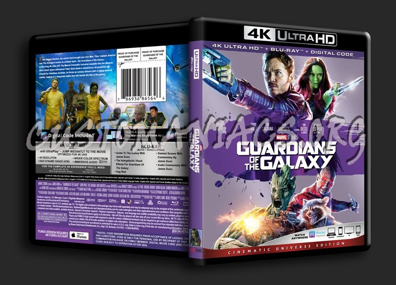 Guardians of the Galaxy 4K blu-ray cover