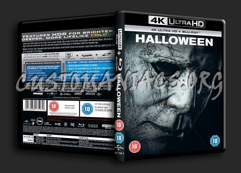 Halloween 4K blu-ray cover