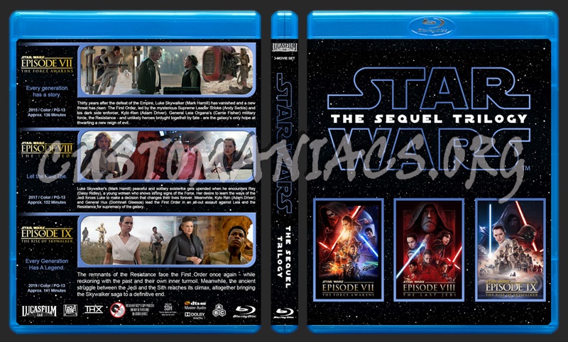 Star Wars - The Sequel Trilogy blu-ray cover