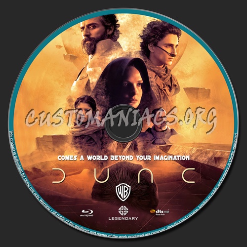 Dune (2021) blu-ray label