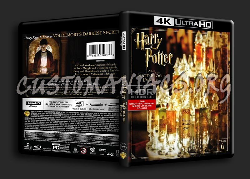 Harry Potter and the Half-Blood Prince 4K blu-ray cover