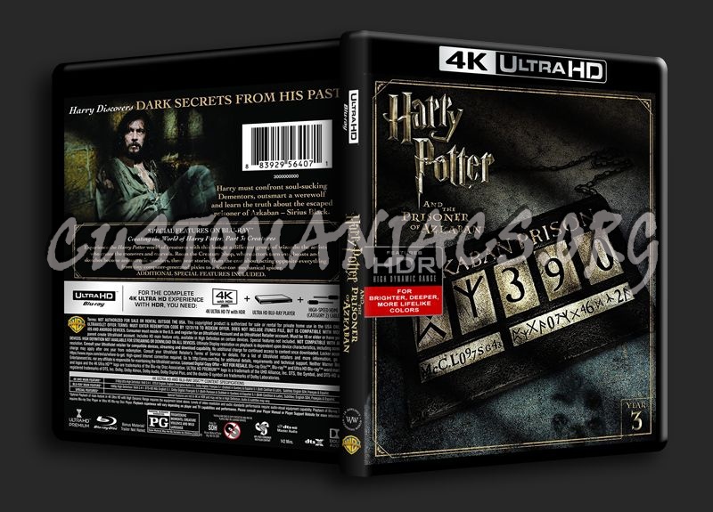 Harry Potter and the Prisoner of Azkaban 4K blu-ray cover