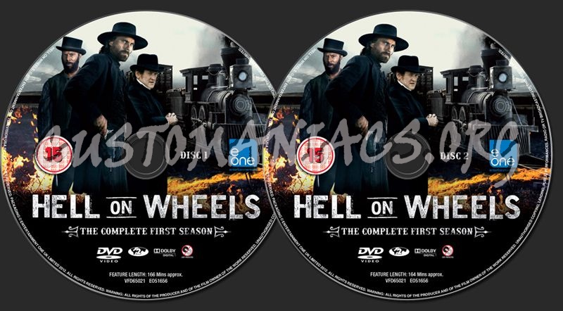 Hell on Wheels Season 1 dvd label
