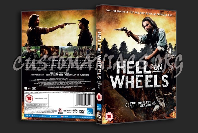 Hell on Wheels Season 3 dvd cover