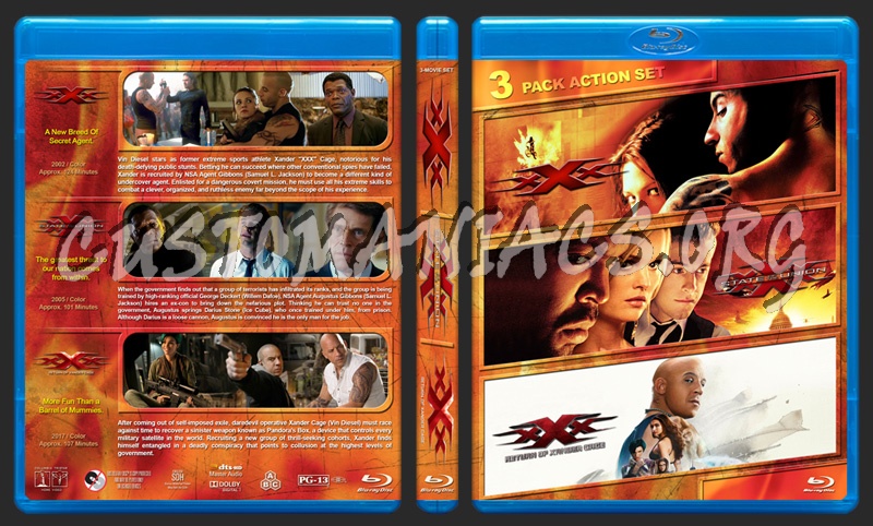 xXx Triple Feature blu-ray cover