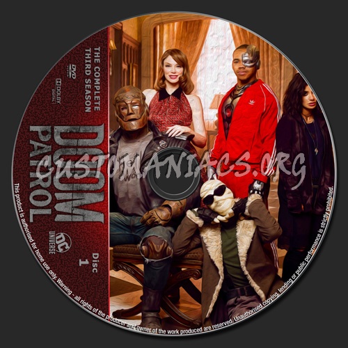 Doom Patrol Season 3 dvd label